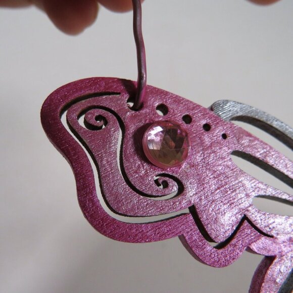 Butterfly Laser Cut Wooden Ornament Hangs - Picture 3 of 7